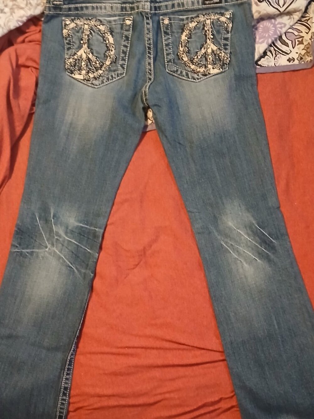 Peace sign Miss Me jeans size 30